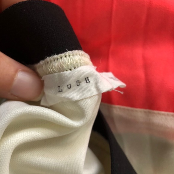 EUC! Lush Pleaded Color Block Skirt Size Medium - Picture 5 of 7